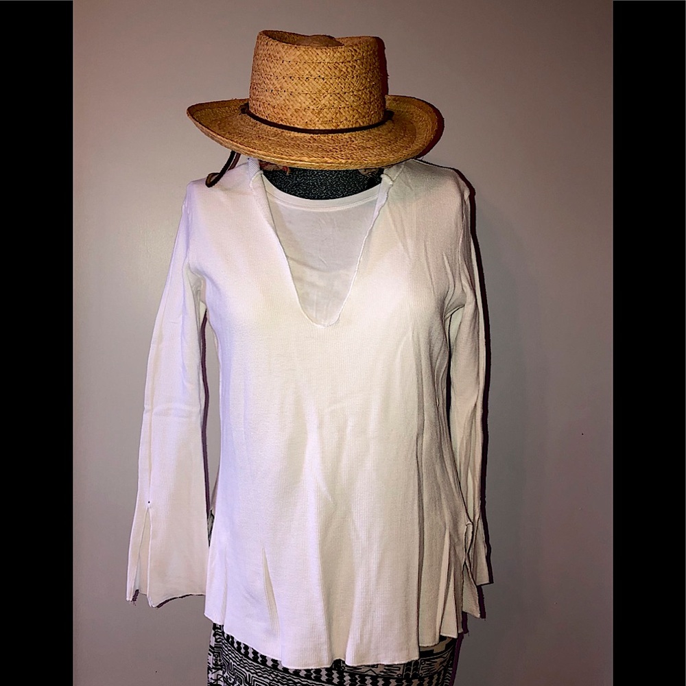 St Tropez west white hooded top